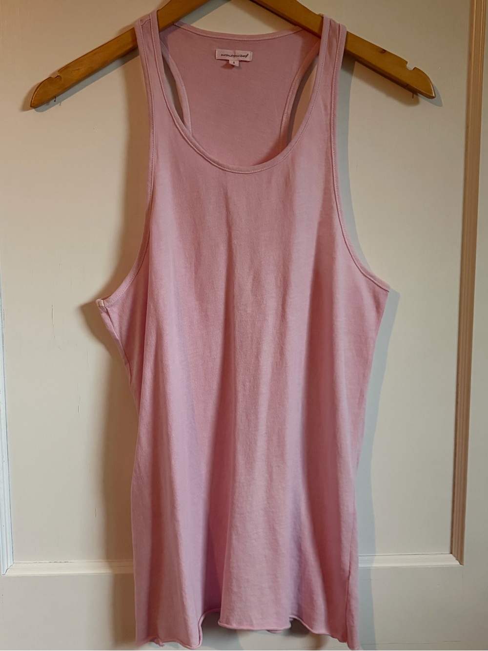 NWOT - Light Pink Women's Scoop Neck Racerback Tank Top - Made in USA - Small